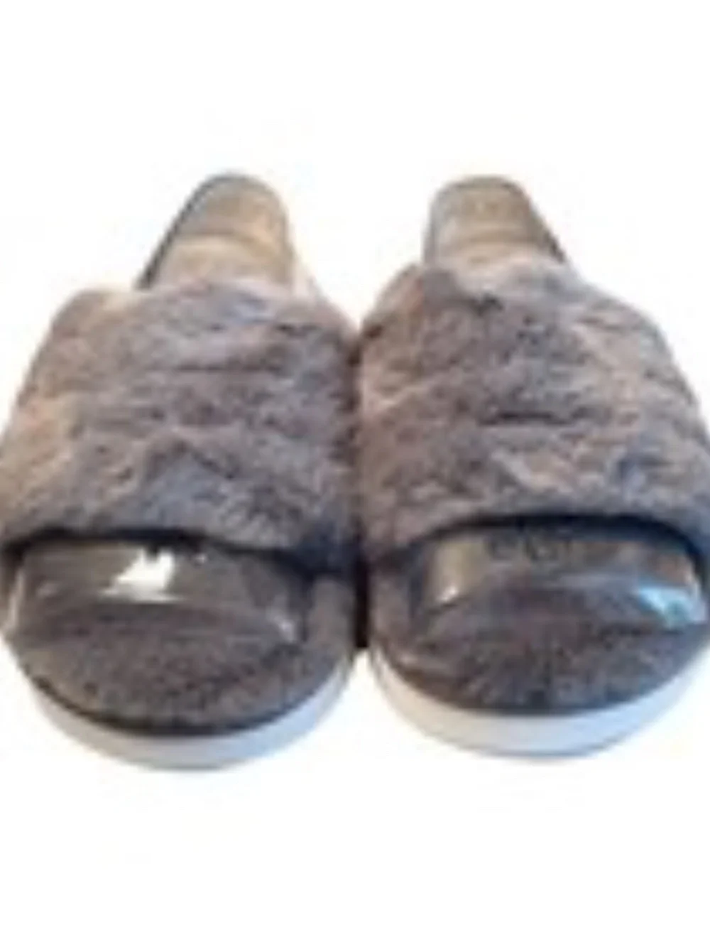 Ugg Girls Fuzz'n Gray Slides Size 13 Toddler Sandals